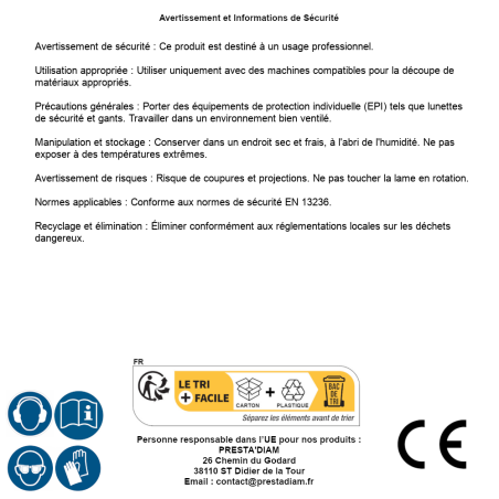 Disque Diamant Jante Continue Acier D115x1,4x22,23 - Découpe Précise et Durable - LEMAN