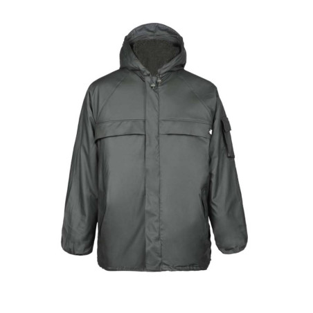 Blouson de Pluie de Travail Turtle - Taille L - Olive - Résistant et Imperméable - D-Work