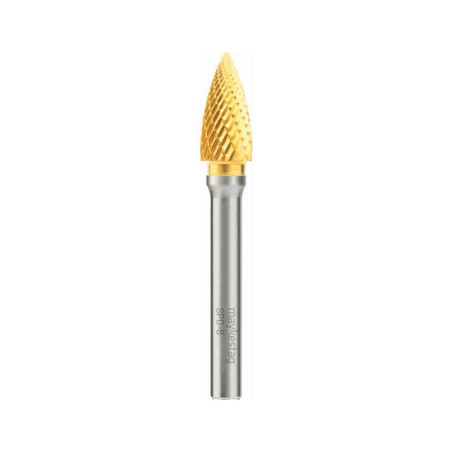 Fraise Sur Tige Carbure Ogive Bout Pointu Ø10x65 mm - Coupe Ø10 mm, Longueur 65 mm - ALPEN-MAYKESTAG