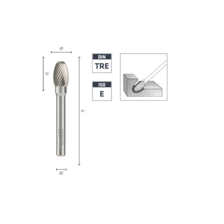 Fraise Sur Tige Carbure Goutte Ø10 mm - 1 Pièce - ALPEN-MAYKESTAG