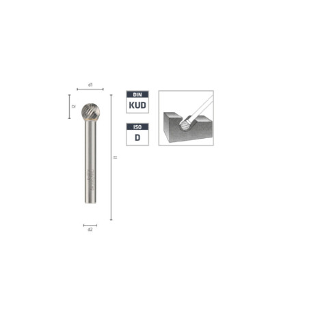 Fraise Sur Tige Conique Carbure Ø4x50 mm - 1 Pièce - Précision Et Durabilité - ALPEN-MAYKESTAG