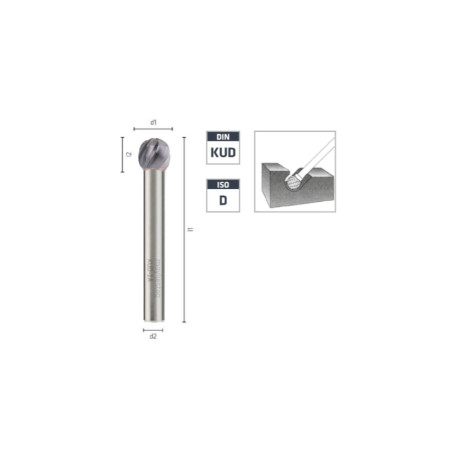 Fraise Sur Tige Conique Carbure - 10 mm Diamètre, 54 mm Longueur - Précision Et Durabilité - ALPEN-MAYKESTAG