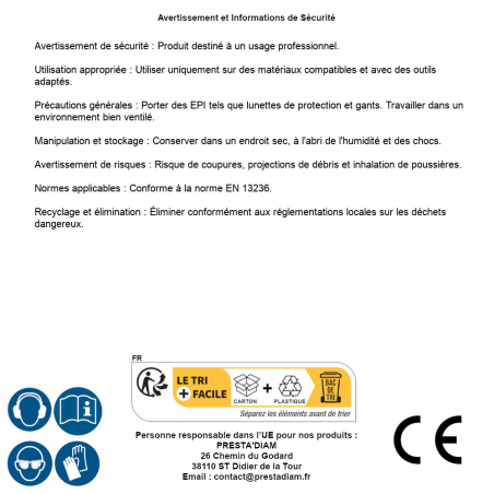 Disque Diamant Segment 115 mm – Classe C – Découpe Précise et Durable - RIBIMEX