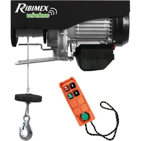 Palan Électrique 200/400kg avec Télécommande Radio – 18 mètres – Capacité de Levage Élevée – Pratique et Efficace - RIBIMEX