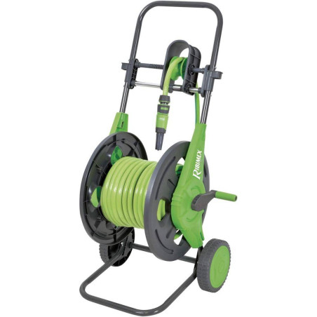 Dévidoir Tuyau Arrosage Équipé 20M 12,5mm – Sur Roues, Pratique et Mobile – Idéal pour Arrosage Efficace - RIBIMEX