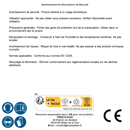 Raccord Rapide Libre 19 mm – Lait – Connexion Facile et Pratique - RIBIMEX