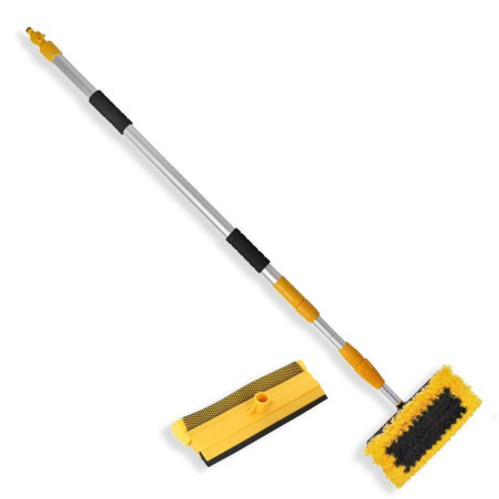 Balai de Lavage Extensible – Brosse Dure et Brosse Souple – Nettoyage Efficace et Pratique - RIBIMEX