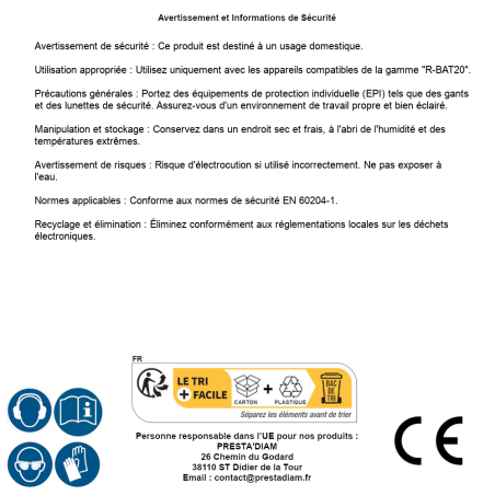 Système Batterie Déportée R-BAT20 – 0.24 kg – Pratique et Efficace – RIBIMEX - RIBIMEX