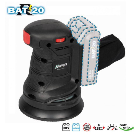 Ponceuse Orbitale 20V - Avec Batterie 2A et Chargeur - Polyvalente et Efficace - D-Work