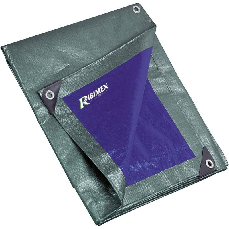 Bâche Bois Ultralourd 240g/m² 2x8m – Protection Renforcée, Résistante aux Intempéries – Idéale pour Couvrir et Protége - RIBIMEX