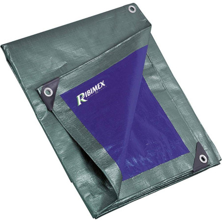 Bâche Bois Ultralourd 240g/m² 2x8m – Protection Renforcée, Résistante aux Intempéries – Idéale pour Couvrir et Protége - RIBIMEX
