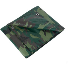 Bâche Camouflage 1,8x3m – 130g/m² – Résistante et Durable - RIBIMEX