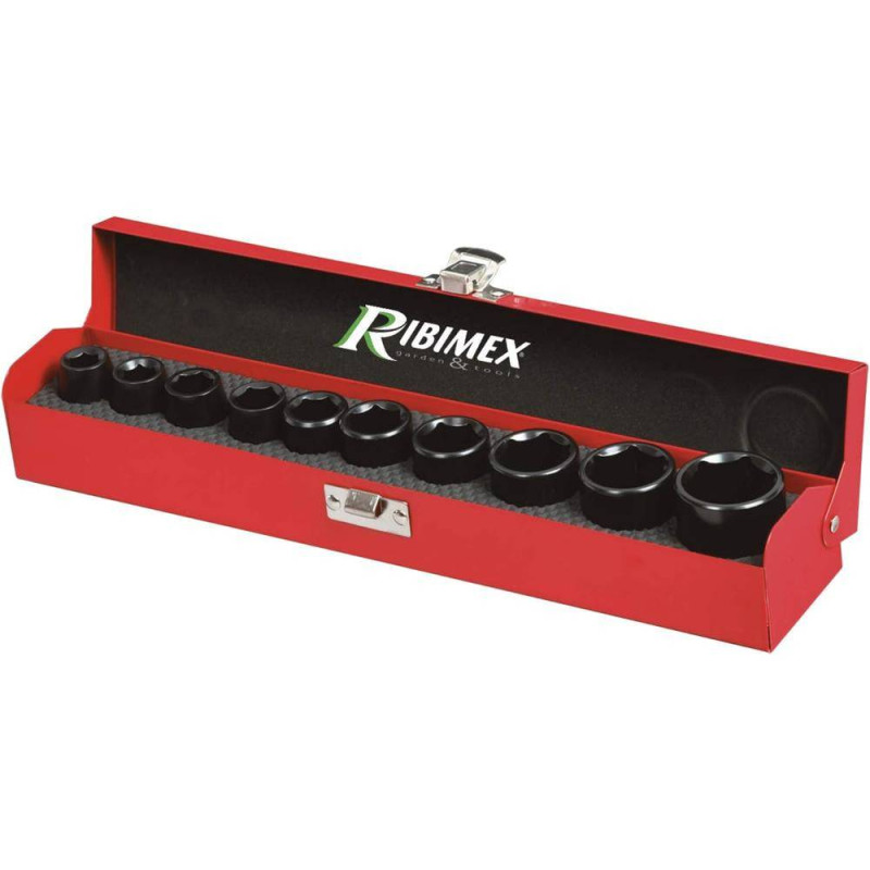 Coffret de 10 Douilles 1/2" – Longueur 38 mm – Outils de Précision – Idéal pour Réparations - RIBIMEX