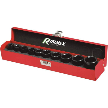 Coffret de 10 Douilles 1/2" – Longueur 38 mm – Outils de Précision – Idéal pour Réparations - RIBIMEX