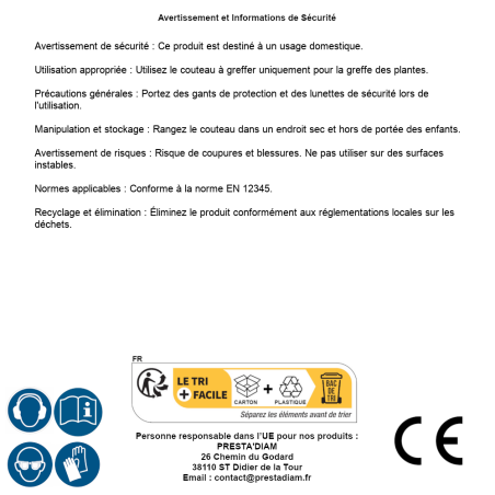 Couteau à Greffer 7" – Manche Bois – Précision et Confort d'Utilisation - RIBIMEX