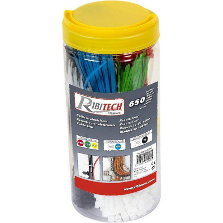 Colliers Électricien 650 pcs – Polyvalents et Pratiques – Idéal pour Raccordements Électriques - RIBIMEX