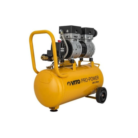 Compresseur Électrique Vertical 1CV 24L – Silencieux et Compact – Idéal pour Travaux de Bricolage - RIBIMEX