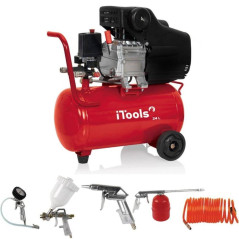 Compresseur Électrique 2CV 24L – 24 Litres – Puissant et Compact – Idéal pour les Travaux de Pneumatique - RIBIMEX