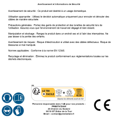 Dévidoir Automatique 20M – 20 mètres de câble – Pratique et Ergonomique – Rangement Facile - RIBIMEX