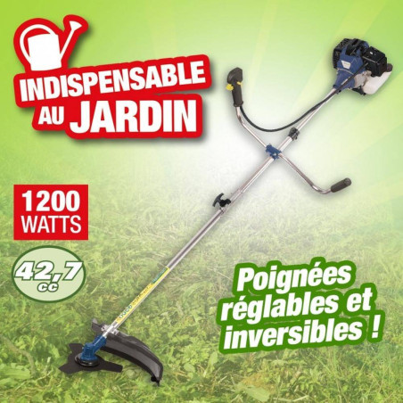 Débroussailleuse Thermique 42,7CC – 11,5 kg – Puissante et Efficace – Idéale pour l'Entretien des Espaces Verts - RIBIMEX