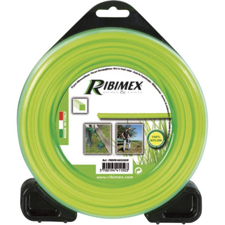 Fil Carré 15M 2,4 mm – Pour Tête Débroussailleuse – Résistant et Durable - RIBIMEX