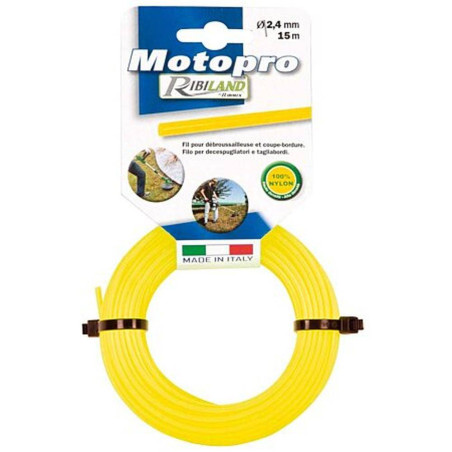 Fil Rond 15M Ø1,3 mm – Jaune, Résistant et Durable – Idéal pour Tête Débroussailleuse - RIBIMEX