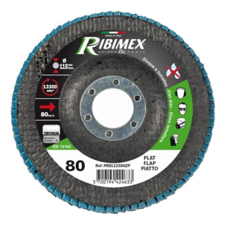 Disque à Lamelles 115 mm – Grain 120 – Finition de Surface Optimale – RIBIMEX - RIBIMEX