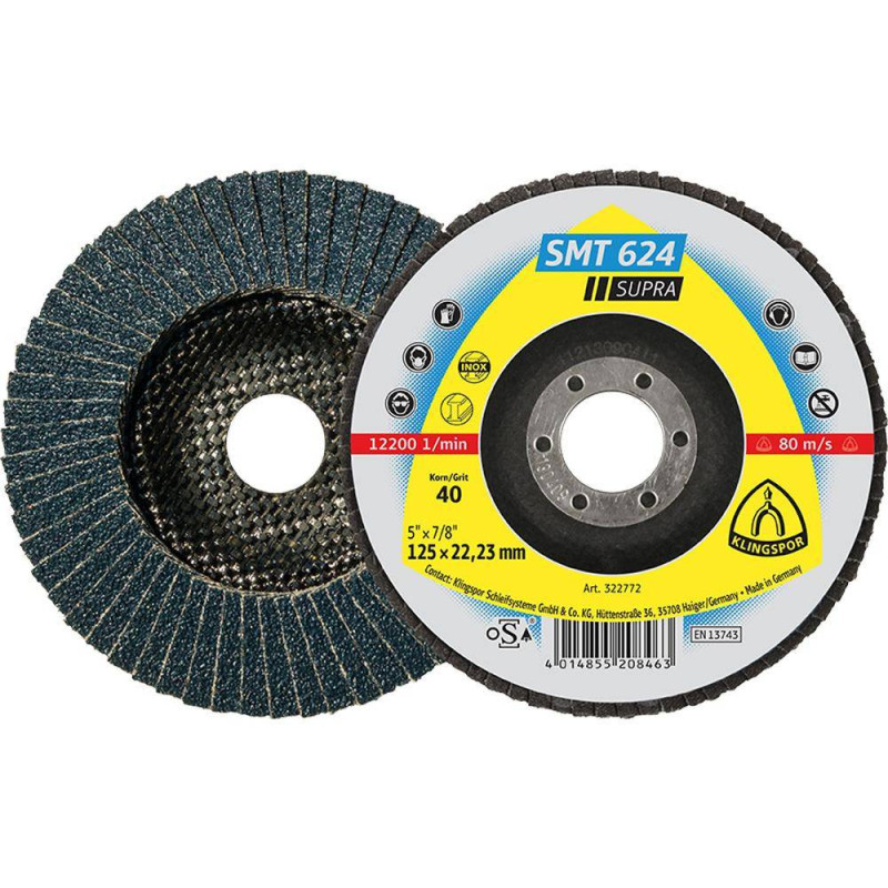 Disque à Lamelles 125 mm – Grain 60 – Idéal pour Meulage et Finition - RIBIMEX