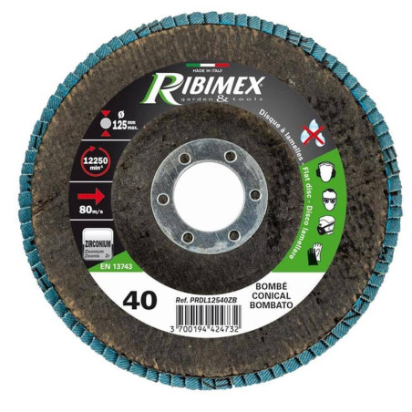 Disque à Lamelles 125 mm – Grain 80 – Idéal pour Meulage et Finition – RIBIMEX - RIBIMEX