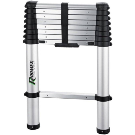 Échelle Télescopique 2M61 – 9 Barreaus – Pratique et Compacte – Idéale pour Accès en Hauteur - RIBIMEX