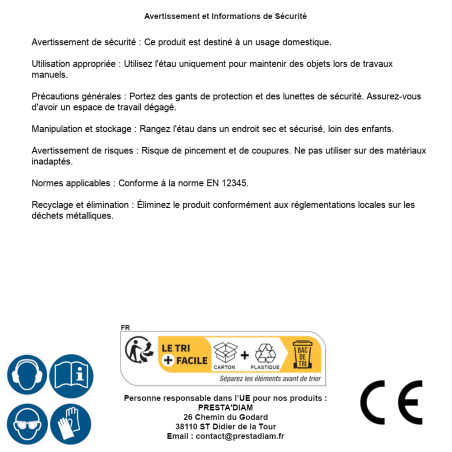 Étau Acier 125 mm – 125 mm – Résistant et Durable – RIBIMEX - RIBIMEX