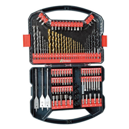 Coffret 101 Forets Assortis - Bois Métal Béton - 101 Pièces - Polyvalence et Performance - D-Work