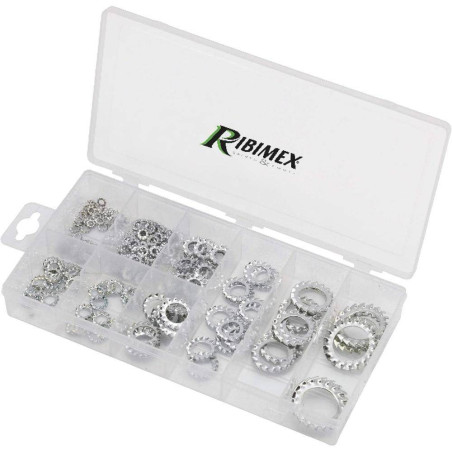 Coffret de 200 Rondelles Éventails – Acier, Assortiment Complet – Fixations Pratiques et Durables - RIBIMEX