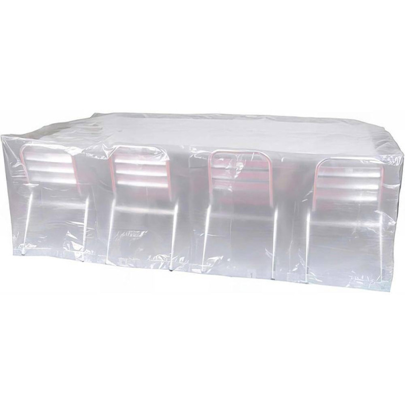Housse 90g pour Table Rectangulaire et Chaises 250x150xH80 cm – Protection Légère et Durable – Idéale pour Extérieur - RIBIMEX