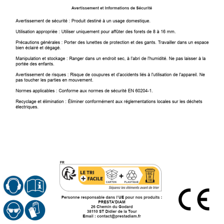 Affuteur de Forets 70W 8-16 mm – 2 Têtes – Précision et Efficacité – Restauration des Forets - RIBIMEX