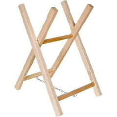 Chevalet Porte Bûche en Bois 2 Branches – 2.5 kg – Pratique et Résistant – Rangement Optimal - RIBIMEX