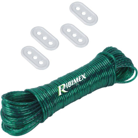 Corde à Linge 40M – Lot de 4 Tendeurs – Résistante et Pratique - RIBIMEX