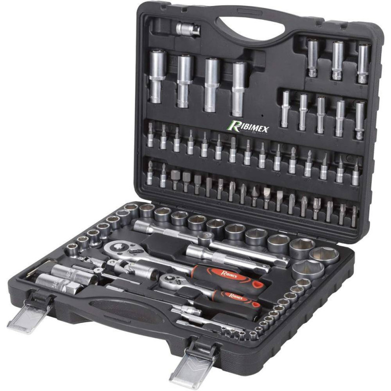 Coffret de 94 Clés à Douille Pro – Chrome Vanadium – Outils Complets pour Réparations – RIBIMEX - RIBIMEX
