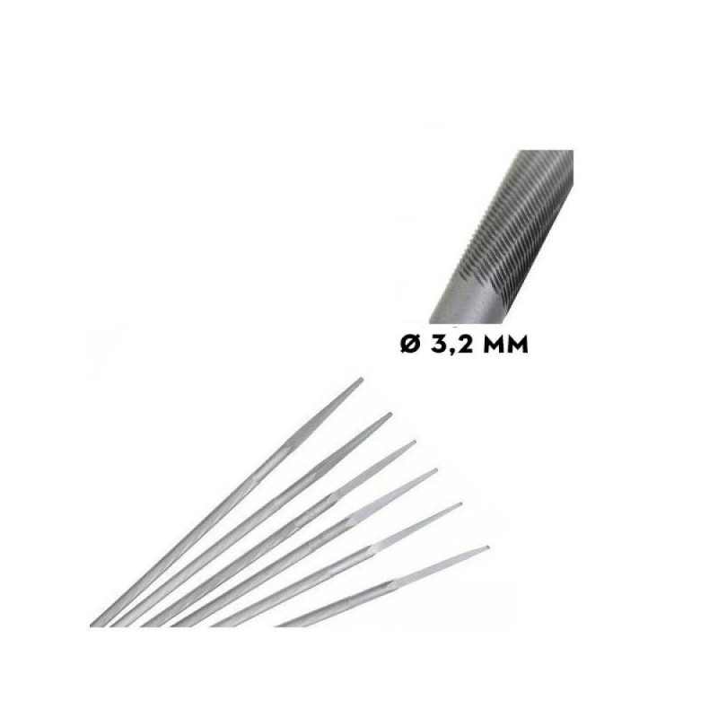 Limes Rondes Ø3,2 mm x 3 – Outils de Précision – Idéales pour Finitions Détails - RIBIMEX