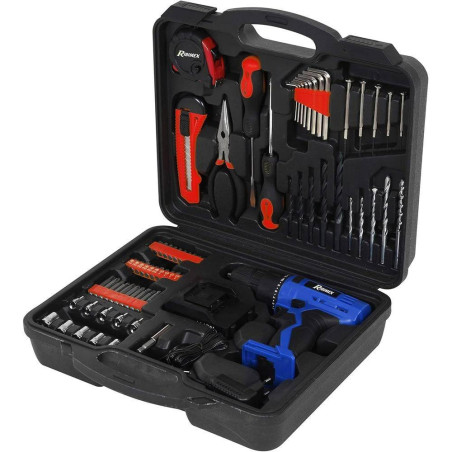 Coffret Perceuse-Visseuse 12V 1,3Ah – 1 Batterie Lithium – Pratique et Polyvalent – RIBIMEX - RIBIMEX