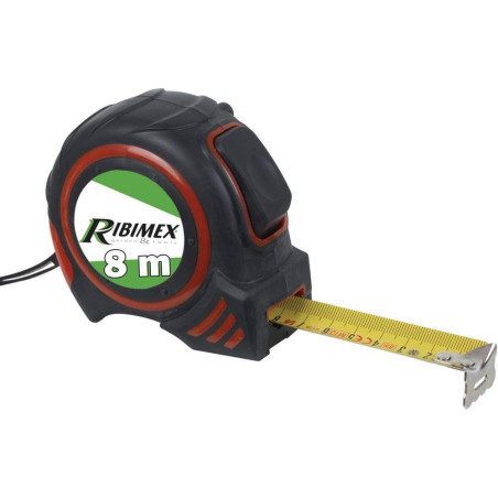 Mètre Ruban 8M x 25 mm – Précision et Résistance – Idéal pour Mesures Précises - RIBIMEX