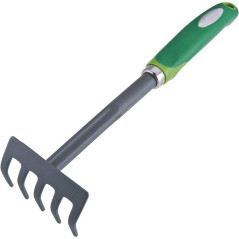 Rateau à Fleurs 5 Dents – Manche Bi-Matière – Outil de Jardinage Pratique – Idéal pour Entretien de Fleurs - RIBIMEX