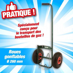 Chariot Porte Bouteille – Roues Gonflables – Pratique et Maniable - RIBIMEX