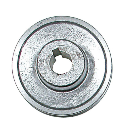 Poulie D.80 mm Axe 24 mm – 1 Gorge Type A – Résistante et Durable - RIBIMEX
