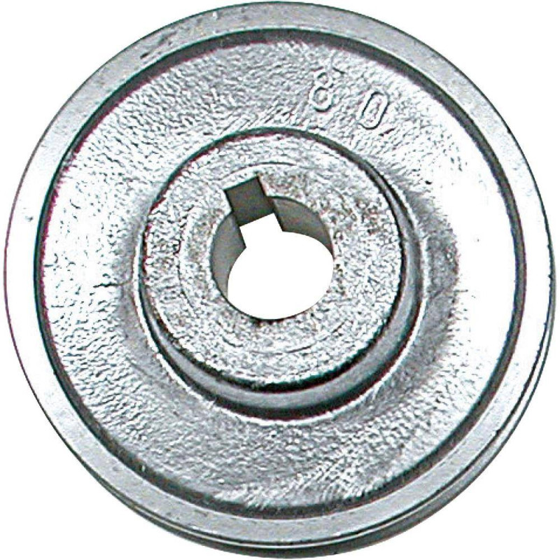 Poulie D.80 mm Axe 28 mm – 1 Gorge Type A – Résistante et Durable - RIBIMEX