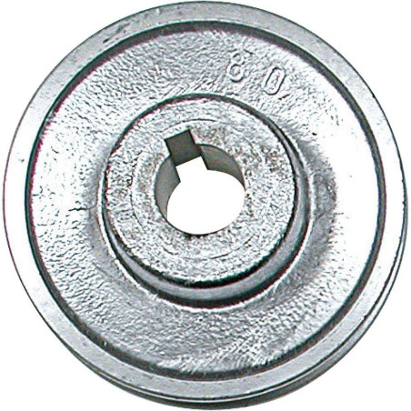 Poulie D.80 mm Axe 28 mm – 1 Gorge Type A – Résistante et Durable - RIBIMEX
