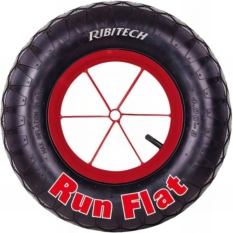 Roue Gonflable 400 mm – Diamètre 20 mm, Run Flat – Résistance et Durabilité - RIBIMEX