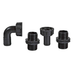 Kit Raccord Pompe 1" Droit + Coude – 1" – Raccordement Efficace et Pratique - RIBIMEX