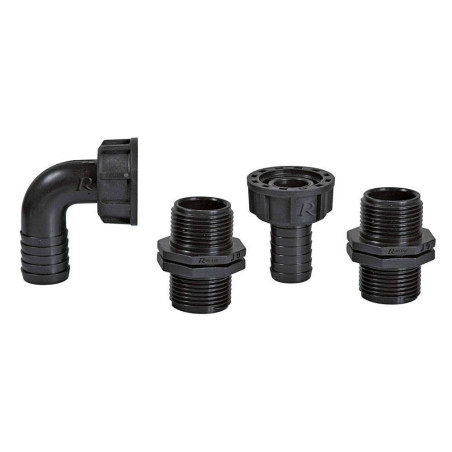 Kit Raccord Pompe 1" Droit + Coude – 1" – Raccordement Efficace et Pratique - RIBIMEX