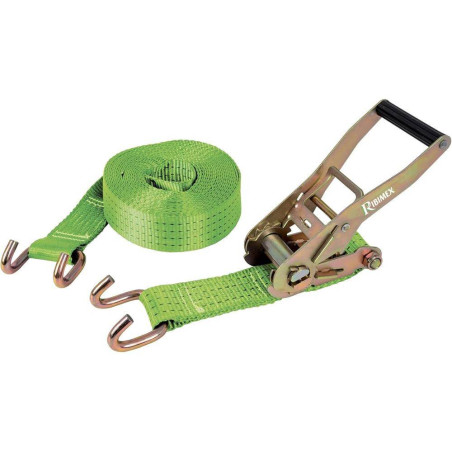 Sangle d'Arrimage à Cliquet 50mm x 9m – 2000/4000 kg – Résistante et Pratique - RIBIMEX